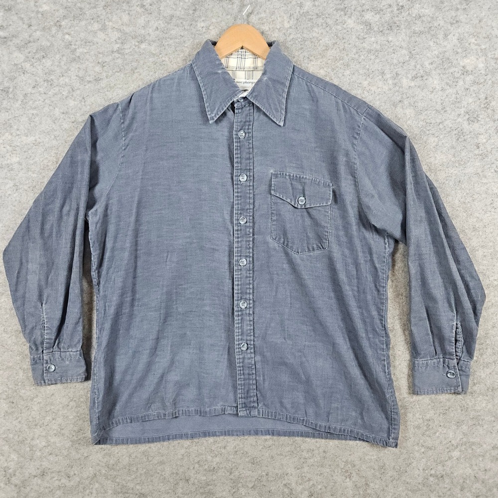 Mac Phergus Men's Size XL 17-17 1/2 Long Sleeve Permanent‎ Press Corduroy Shirt